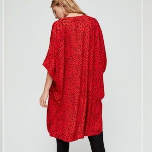 Red Leopard Print Kimono